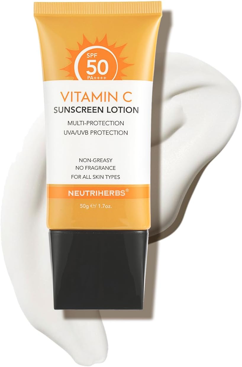 NEUTRIHERBS Sunscreen SPF 50 Face & Body PA++++ Sunblock Lotion, Broad Spectrum, Vitamin E & C Face Sunscreen