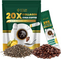 Fitgum Collagen 20X Chia 11 in 1 Shape Coffee Mix, Fitgum Collagen Chia Coffee Mix, Whitening Coffeemix - 12g x 10pcs (1)