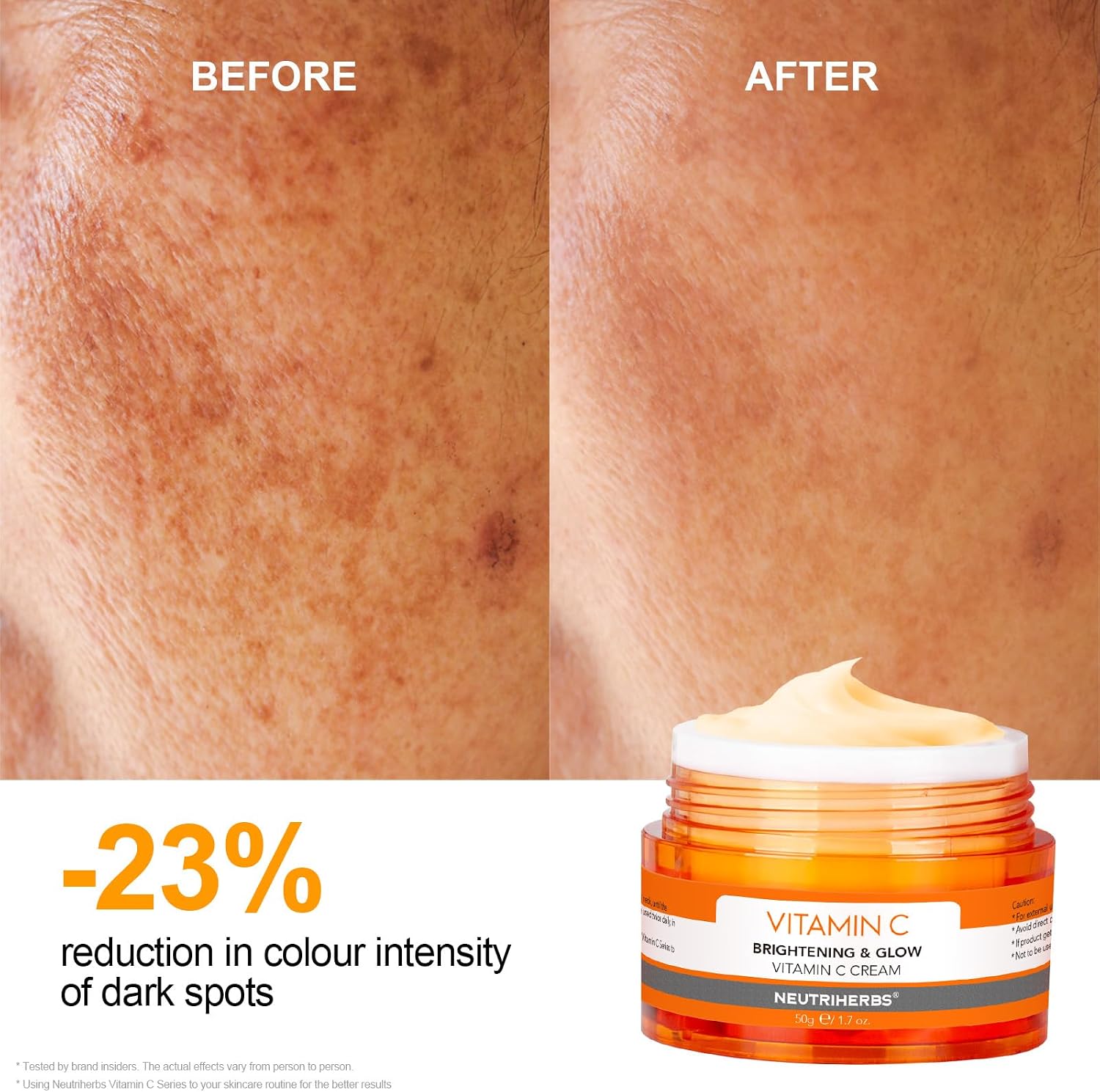 Neutriherbs Vitamin C Face Cream Day & Night Cream Facial Moisturizer - Moisturizing Softening & Smoothing Skin 1.7oz