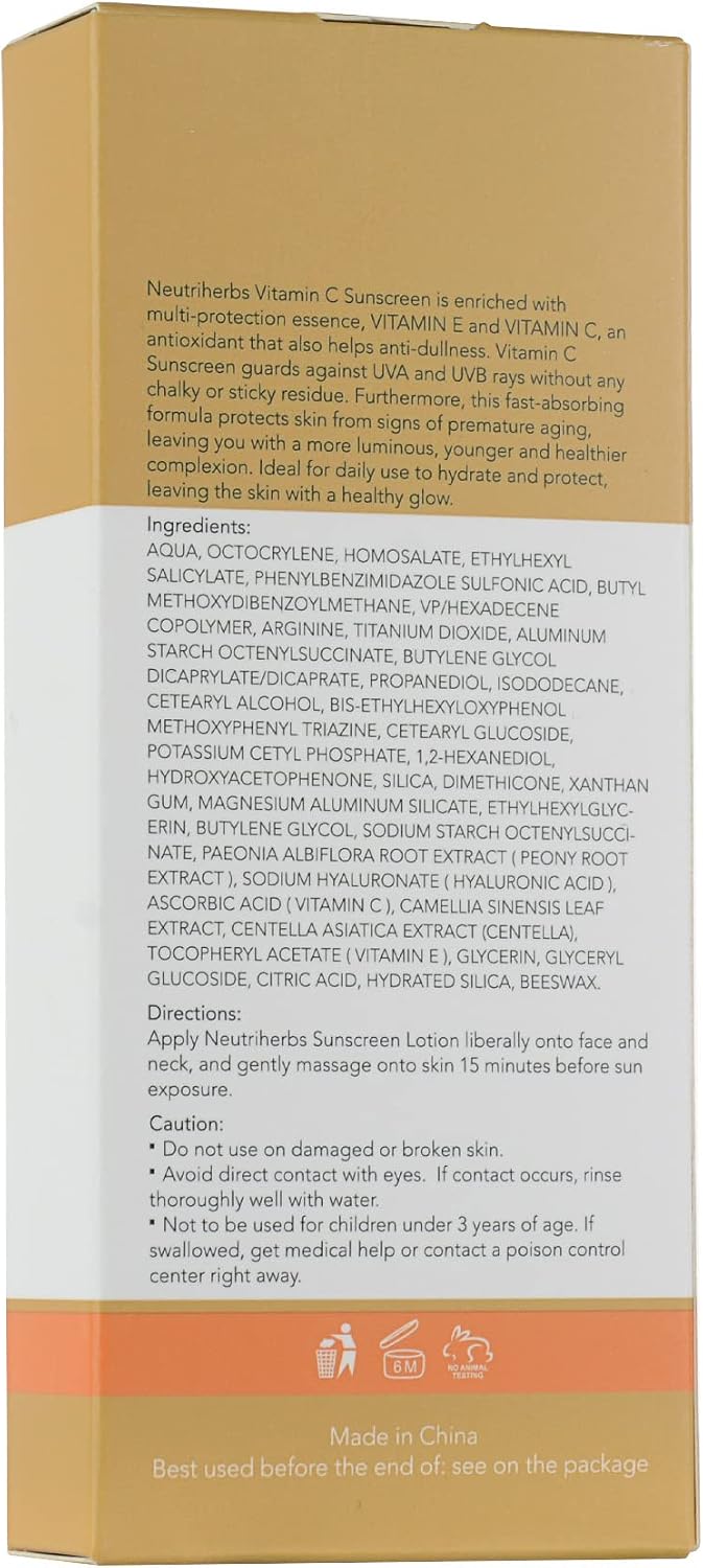 NEUTRIHERBS Sunscreen SPF 50 Face & Body PA++++ Sunblock Lotion, Broad Spectrum, Vitamin E & C Face Sunscreen
