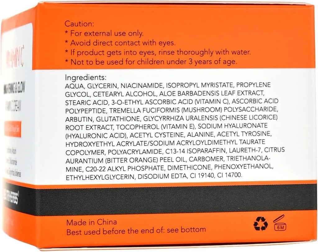 Neutriherbs Vitamin C Face Cream Day & Night Cream Facial Moisturizer - Moisturizing Softening & Smoothing Skin 1.7oz