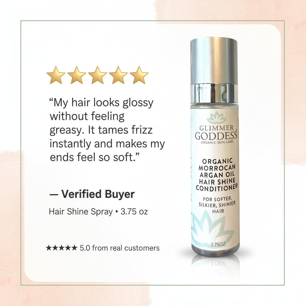Organic Hair Shine Spray – Frizz Control & Hydrating
