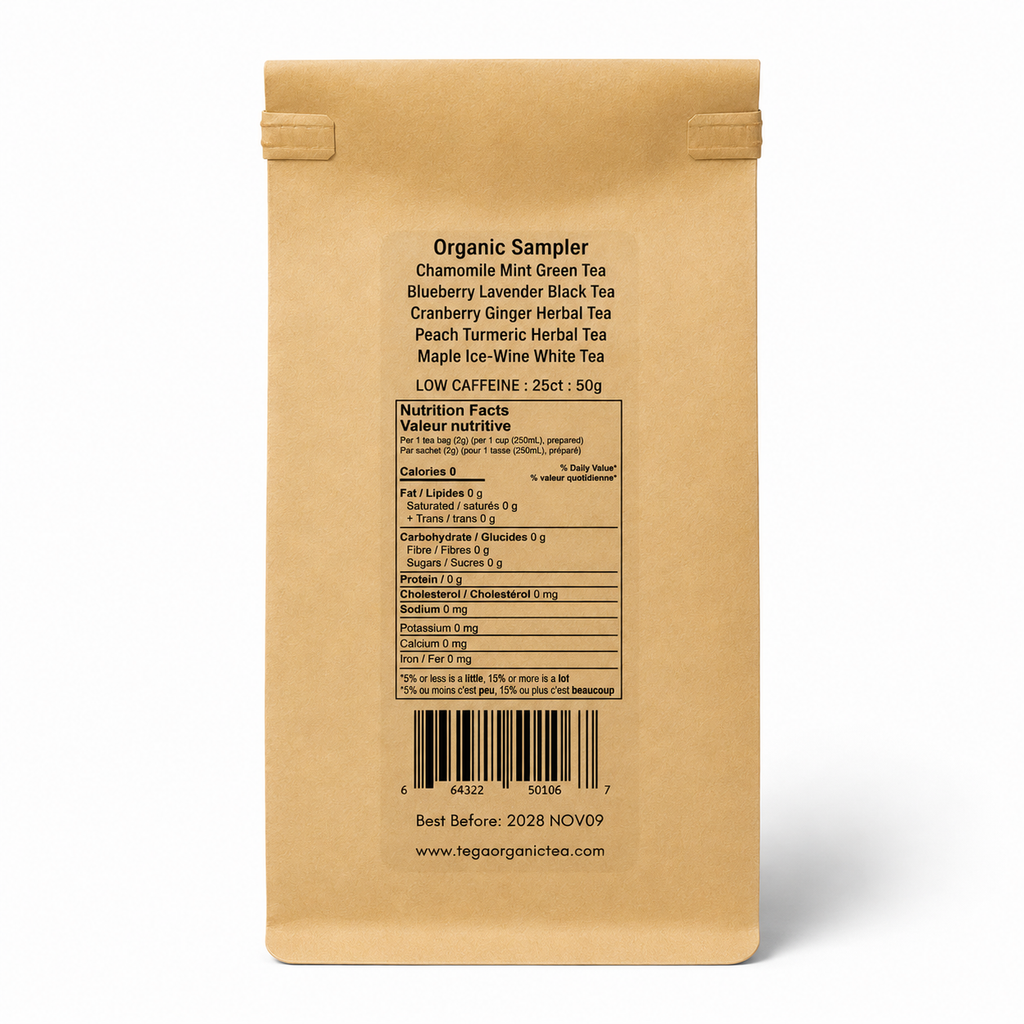 Tega Organic Tea Sampler – 25 Tea Bags